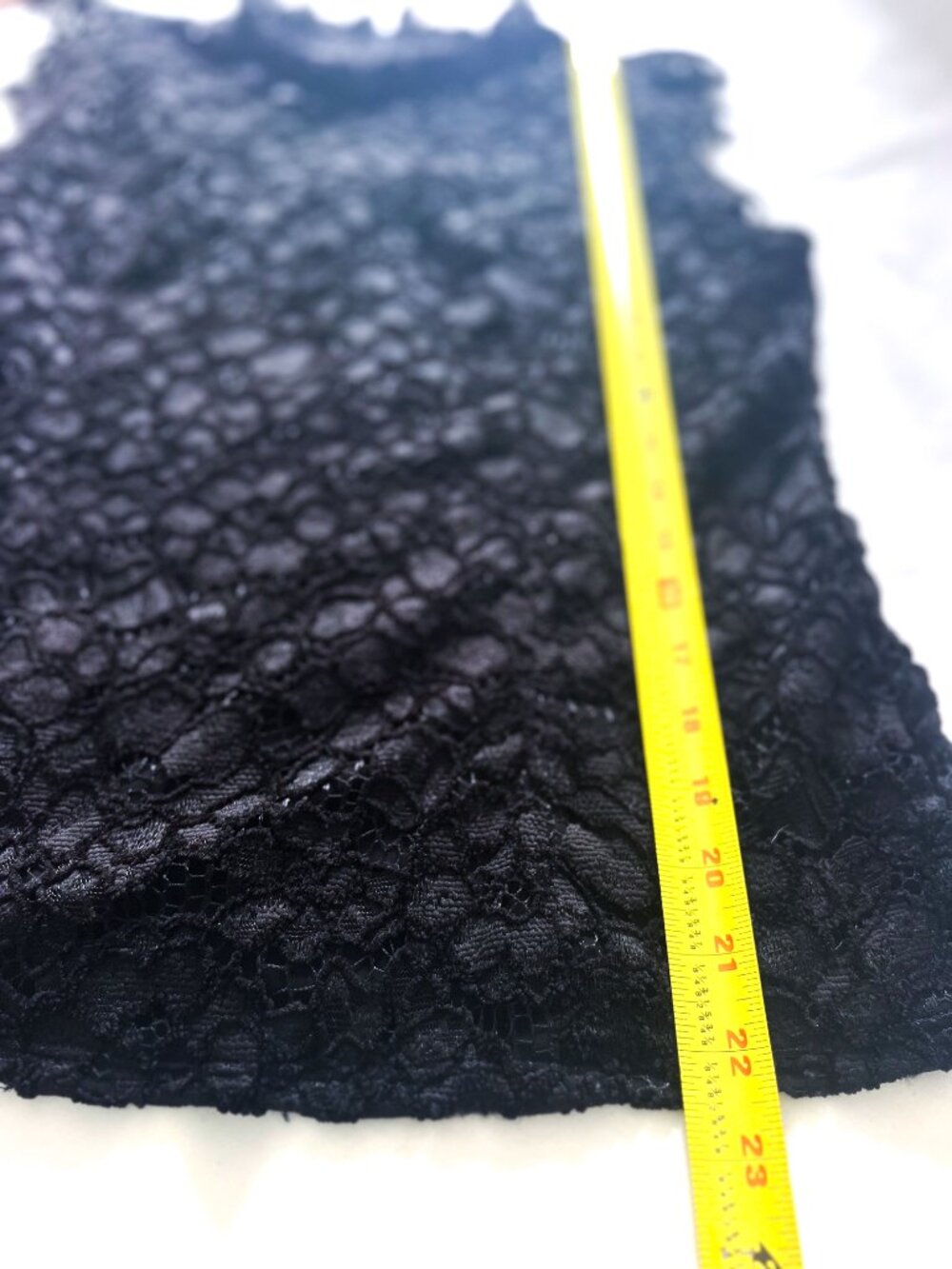 WHBM Sleeveless Lace High Neck Shell Black SUPER SOFT! Eyelash lace sleeve Sz 6 - Picture 12 of 13